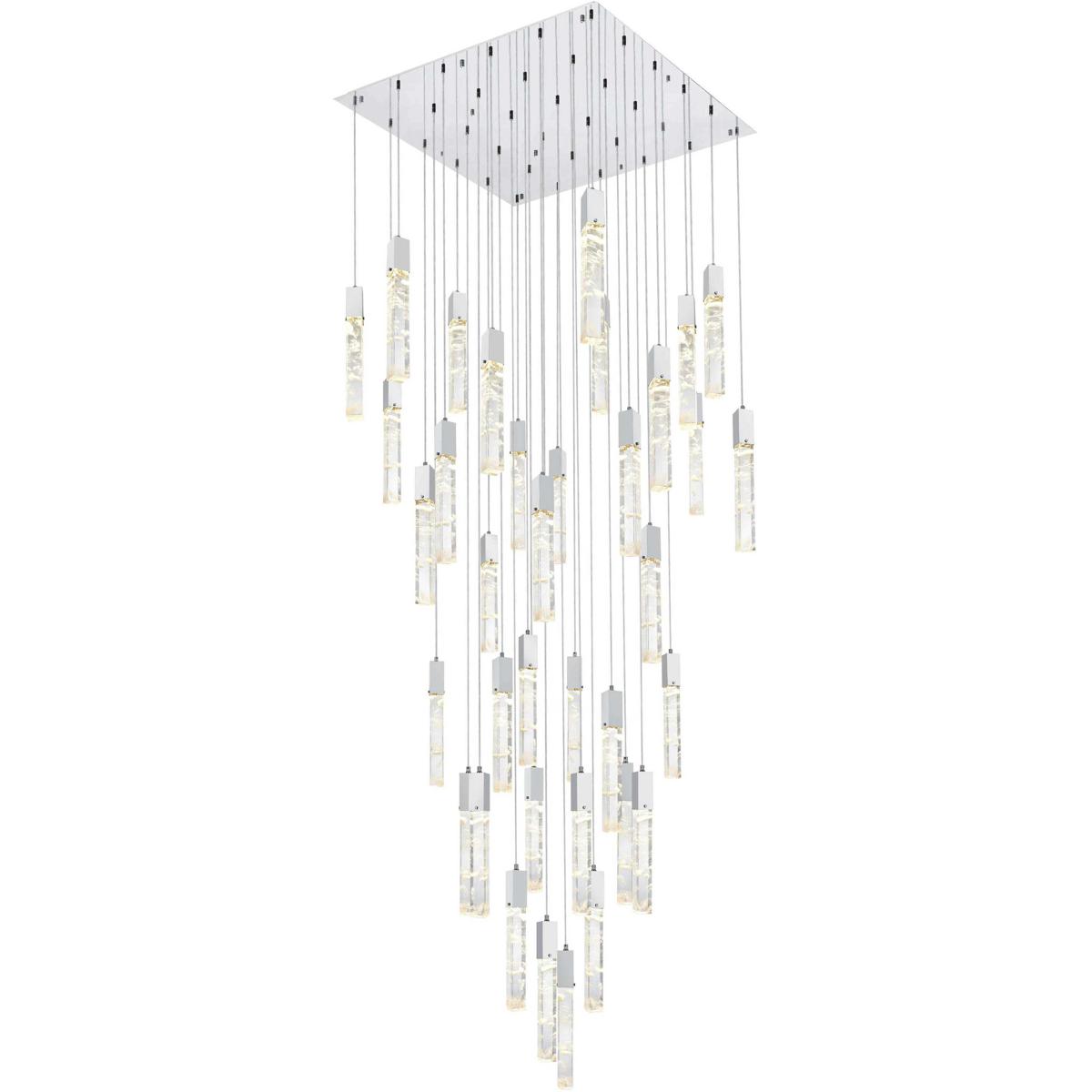 Elegant Lighting 2088G42C Aurora 36 Light 42 inch Chrome Chandelier Ceiling Light