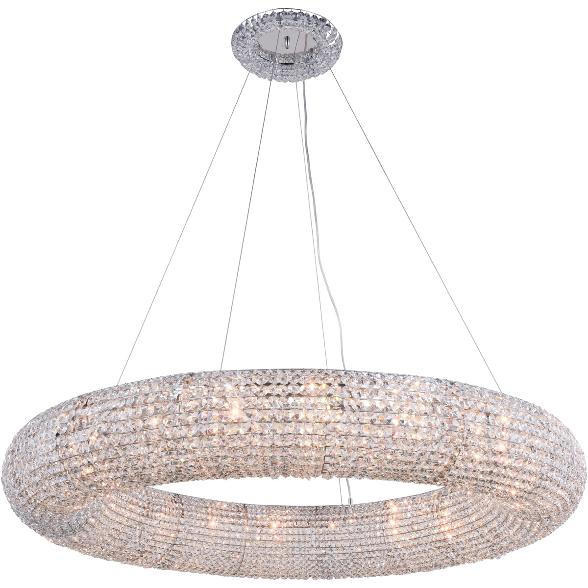 Elegant Lighting 2114G52C/RC Paris 20 Light 52 inch Chrome Chandelier Ceiling Light