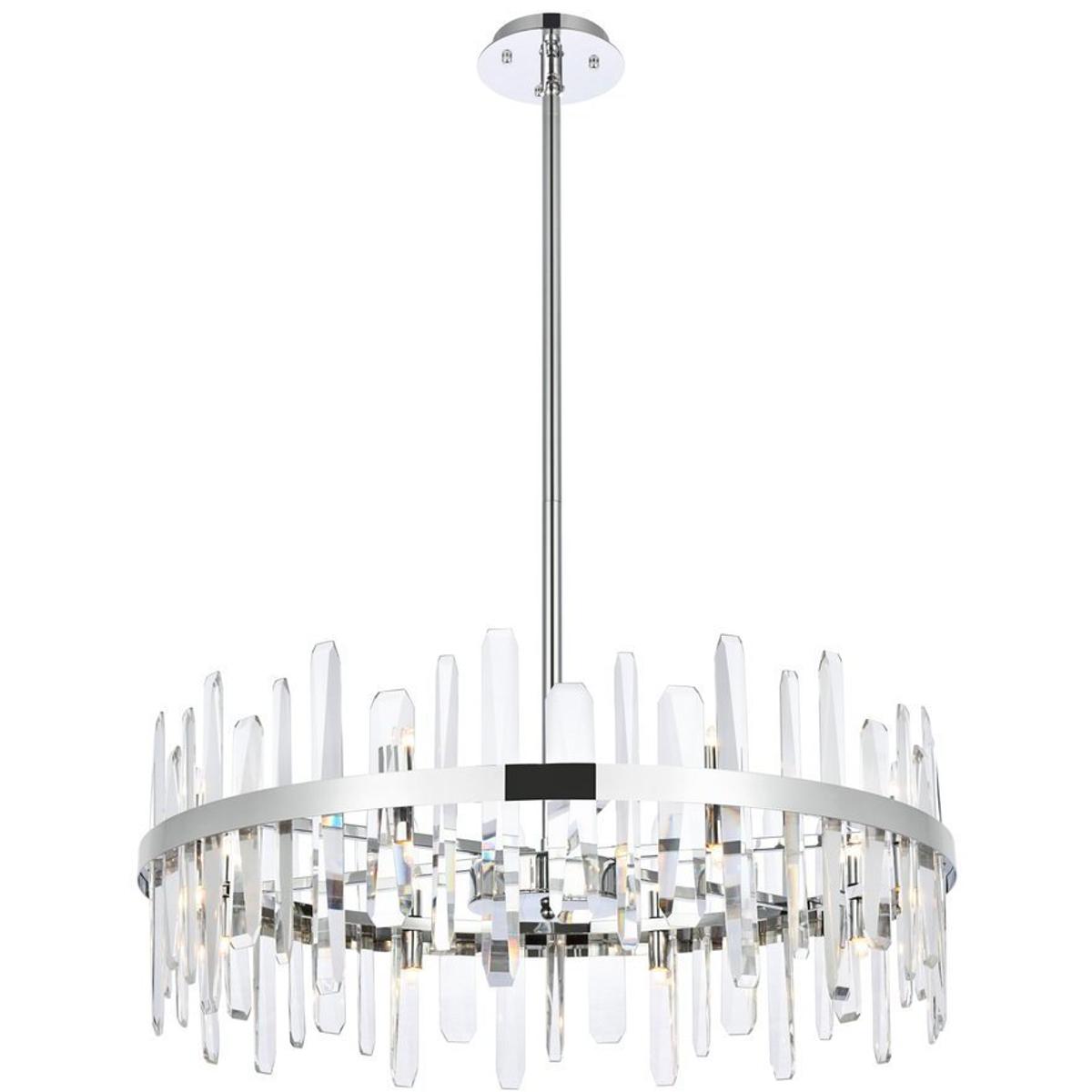 Elegant Lighting 2200D32C Serena 16 Light 32 inch Chrome Chandelier Ceiling Light