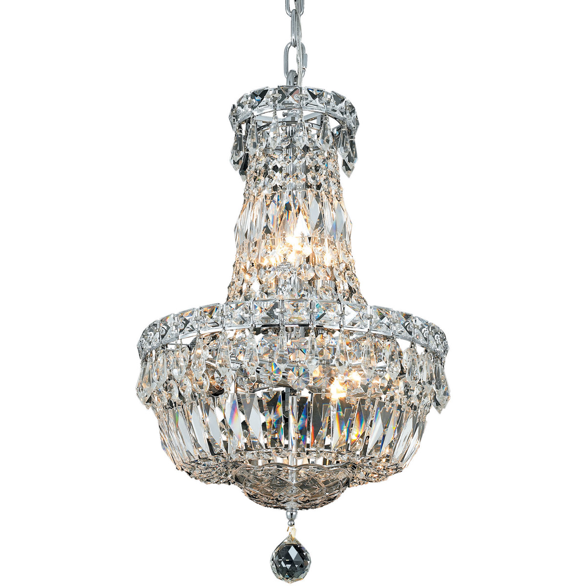 Chrome Asfour Crystal Pendant Dining Room Kitchen Foyer Chandelier