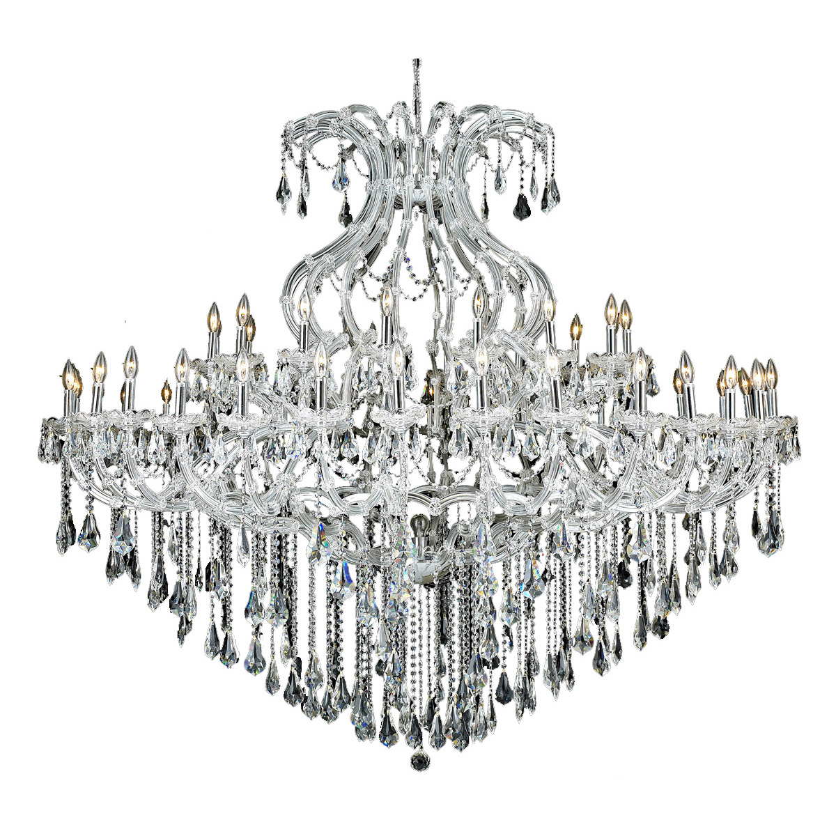 Elegant Lighting 2801G72C/RC Maria Theresa 49 Light 72 inch Chrome Foyer Ceiling Light in Clear