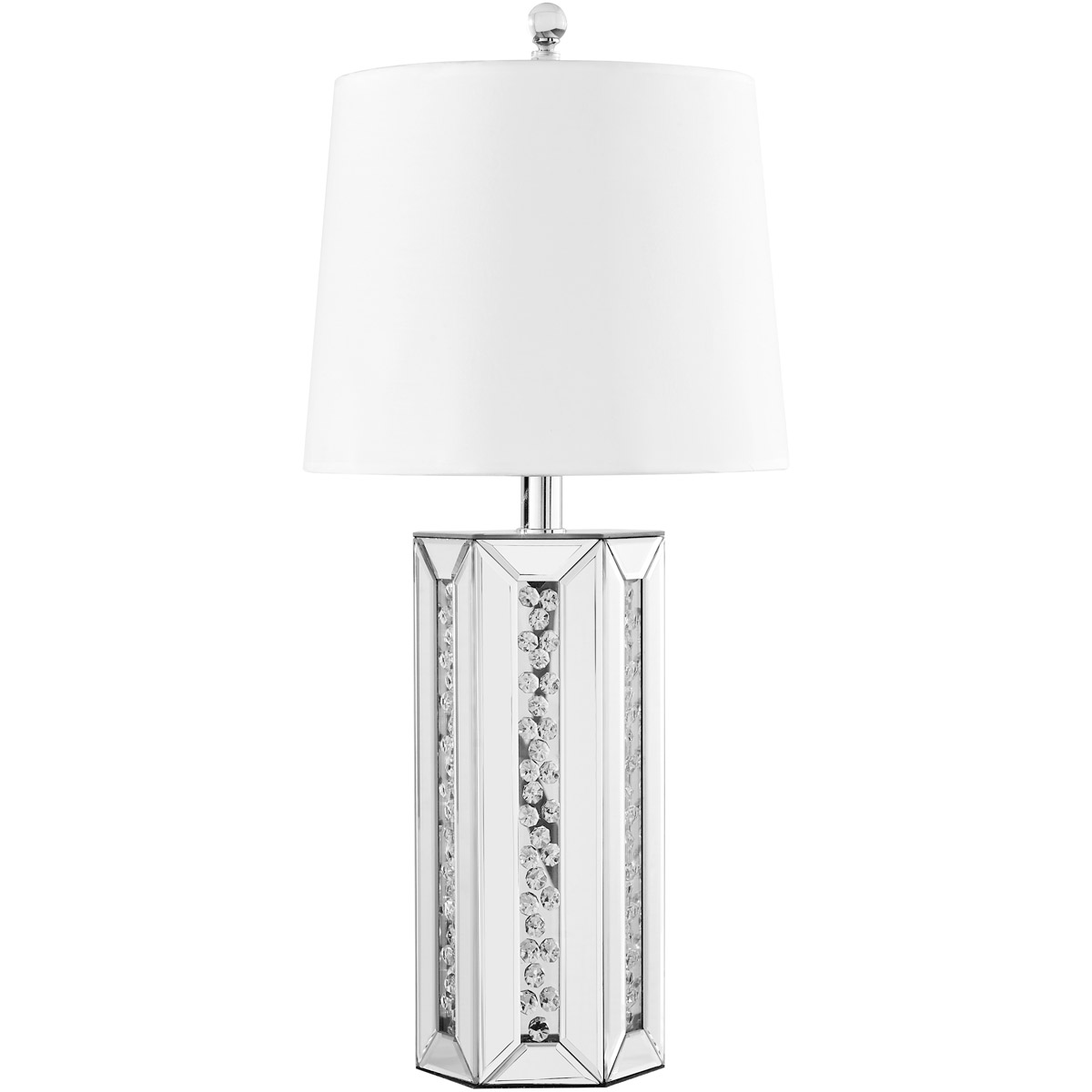 Elegant Lighting ML9308 Sparkle 28 inch 60 watt Silver Table Lamp