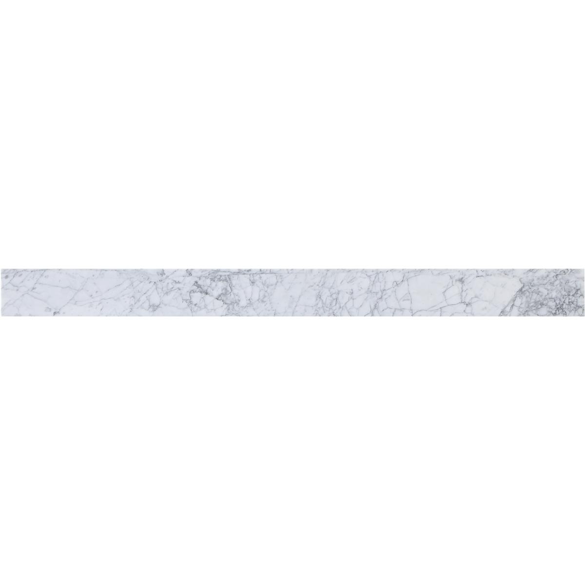 Elegant Lighting BS1248CRA Backsplash 48 X 0.75 X 4 inch Carrara White Bathroom Vanity Backsplash