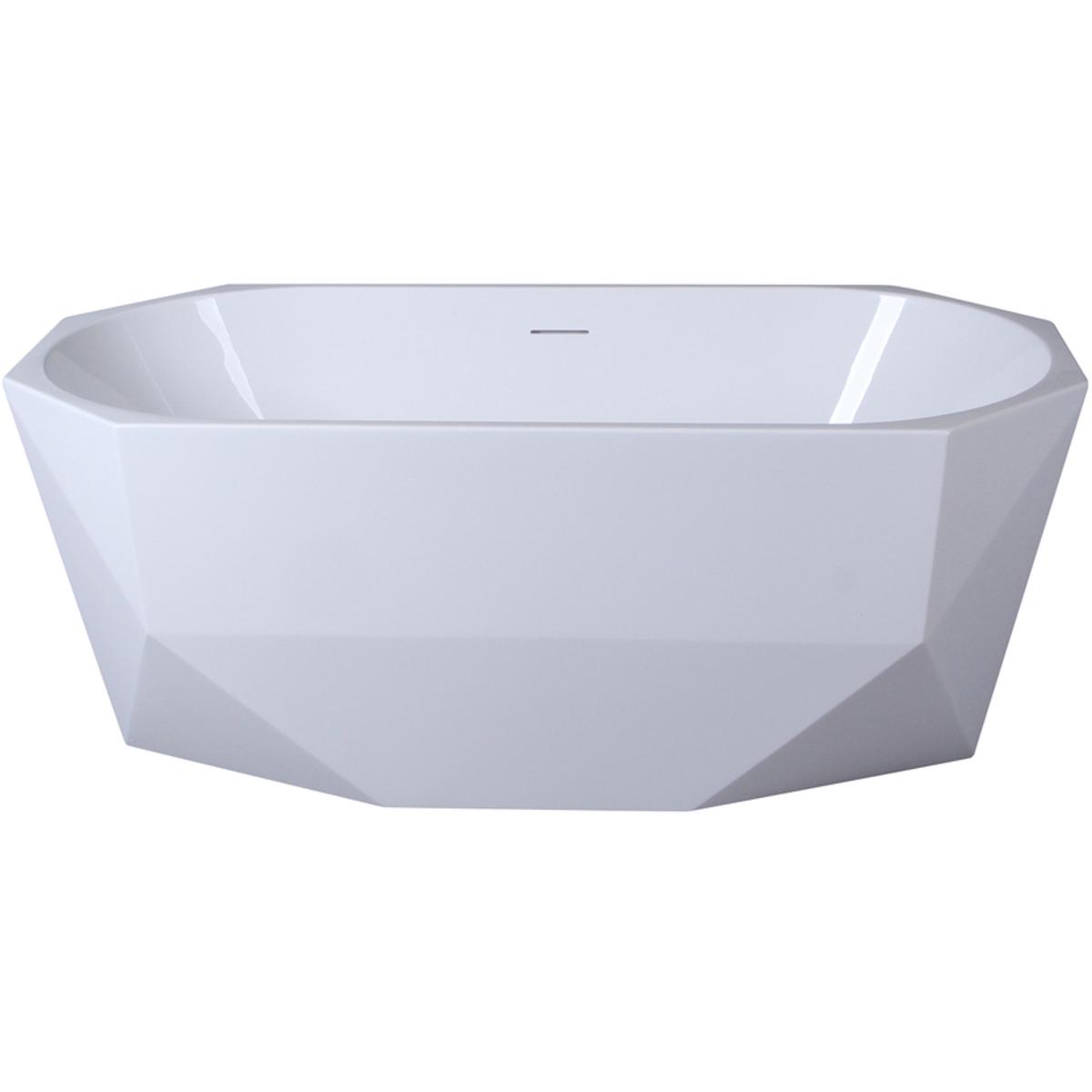 Elegant Lighting BT21159GW Ethen Glossy White Bathtub in 59 in
