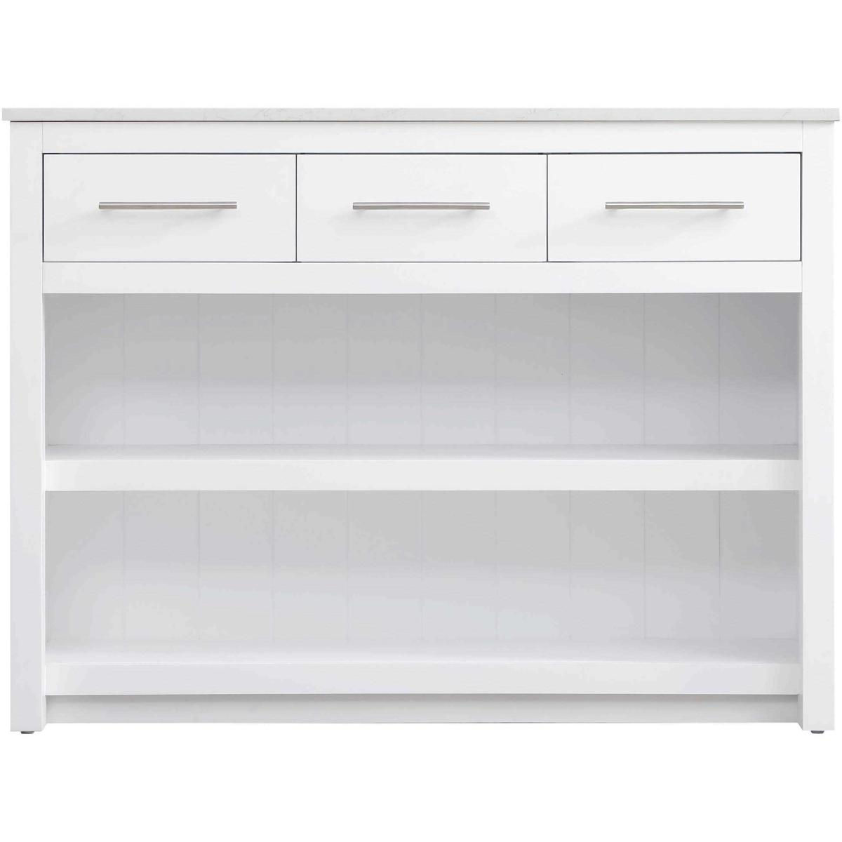 Elegant Lighting KD0148WH Porter White Kitchen Island in 48 in