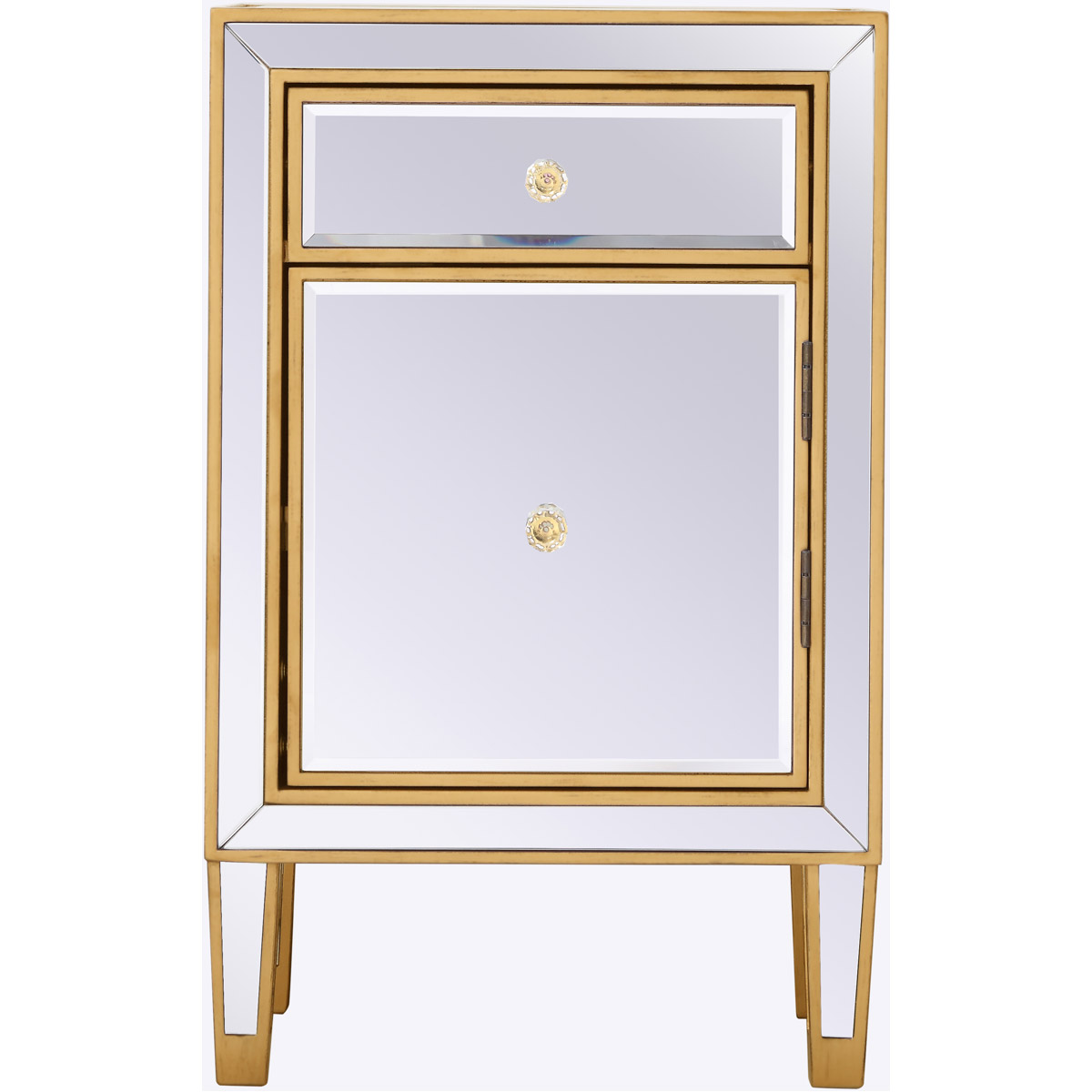 Elegant Lighting MF72035G Reflexion Antique Gold Cabinet
