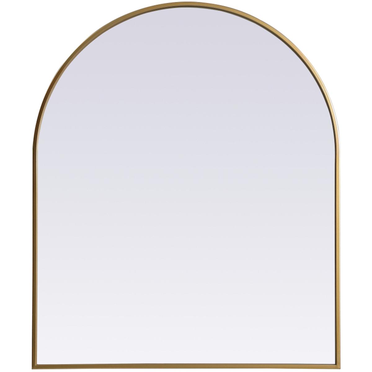 Elegant Lighting MR1A3036BRS Ayra 36 X 30 inch Brass Mirror in 30 x 36