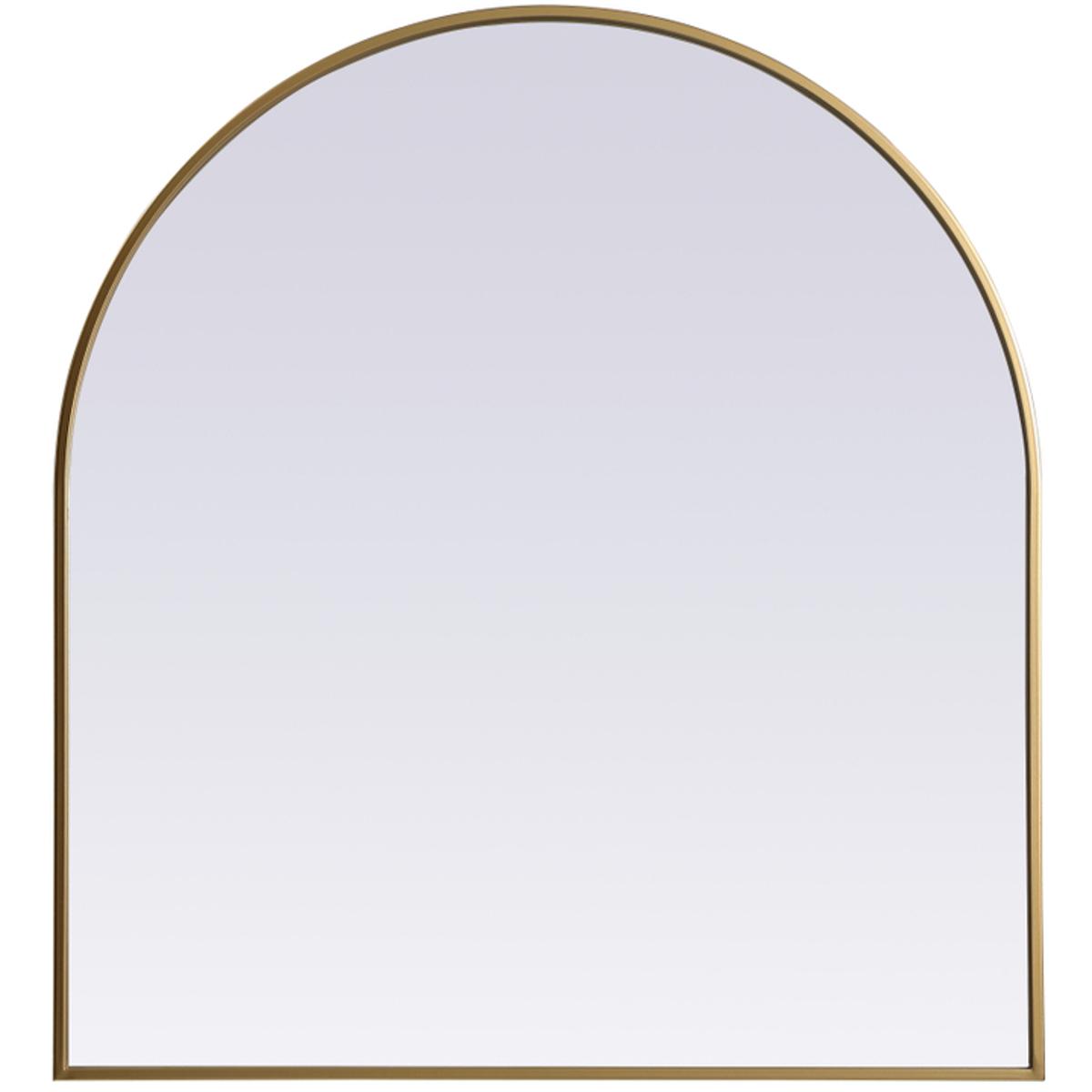Elegant Lighting MR1A3336BRS Ayra 36 X 33 inch Brass Mirror in 33 x 36