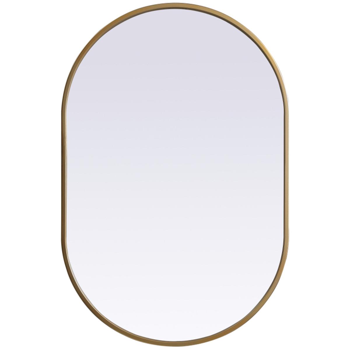 Elegant Lighting MR2A2030BRS Asha 30 X 20 inch Brass Mirror in 20 x 30