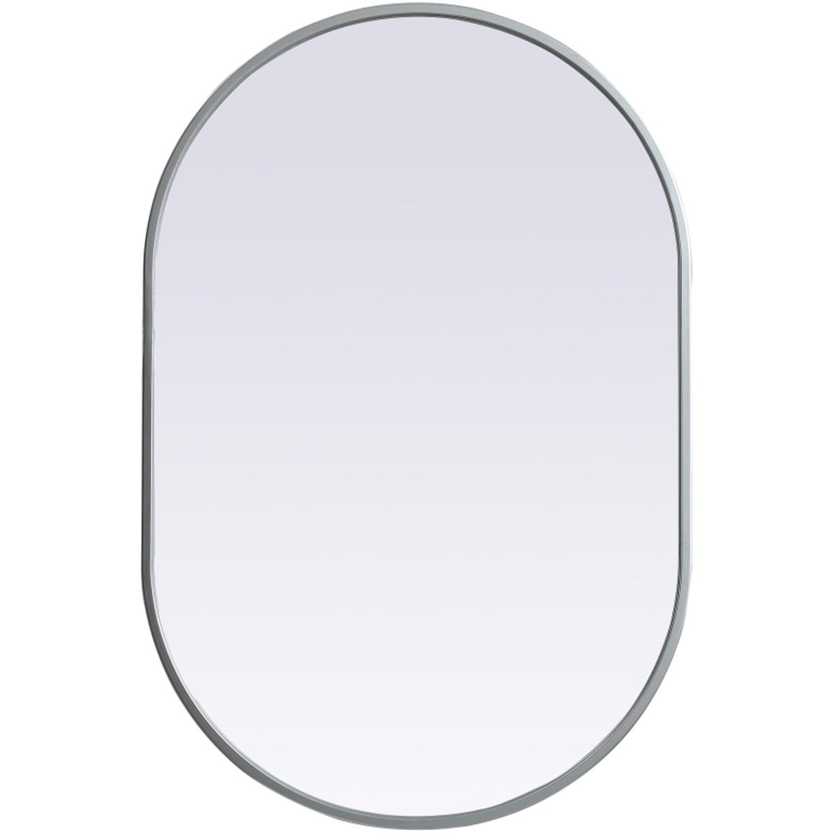 Elegant Lighting MR2A2030SIL Asha 30 X 20 inch Silver Mirror in 20 x 30