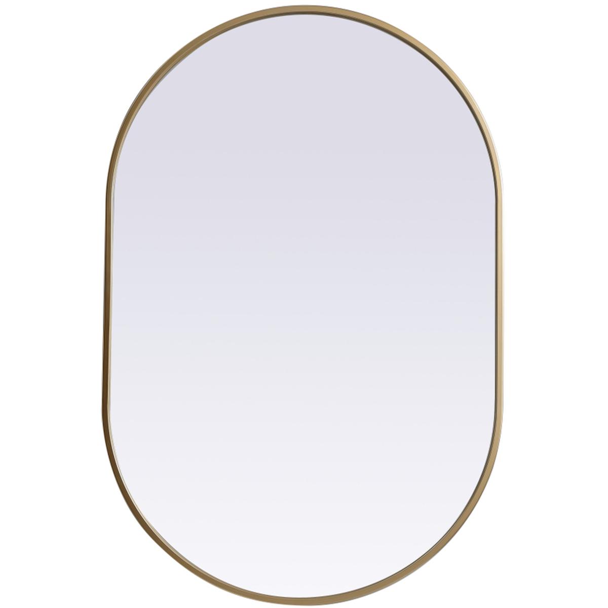 Elegant Lighting MR2A2436BRS Asha 36 X 24 inch Brass Mirror in 24 x 36