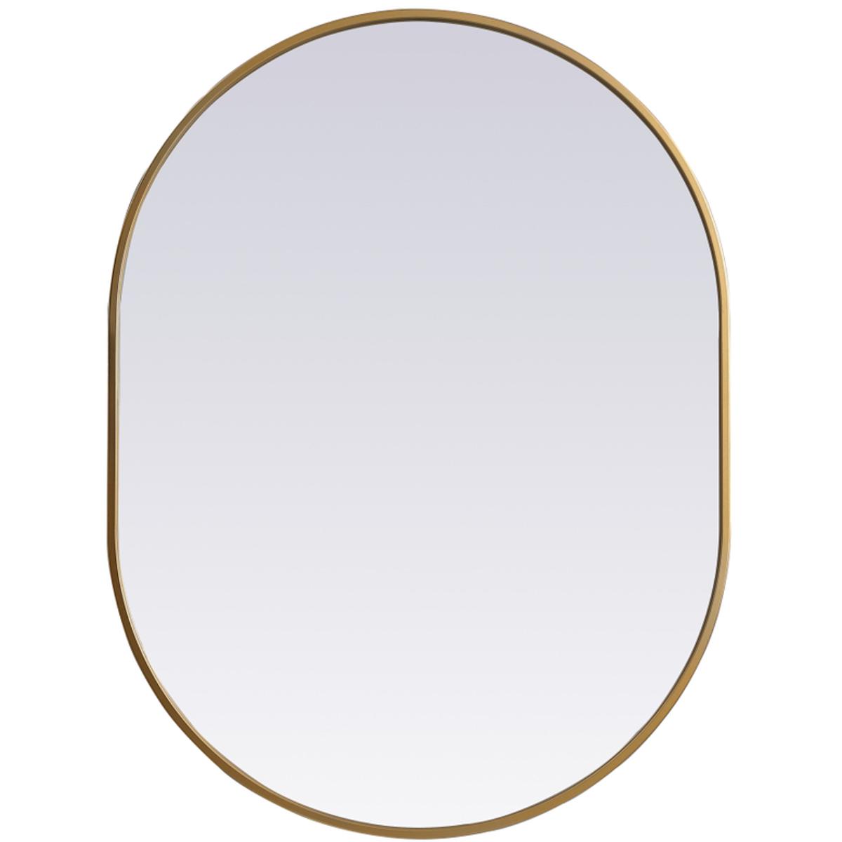 Elegant Lighting MR2A2736BRS Asha 36 X 27 inch Brass Mirror in 27 x 36