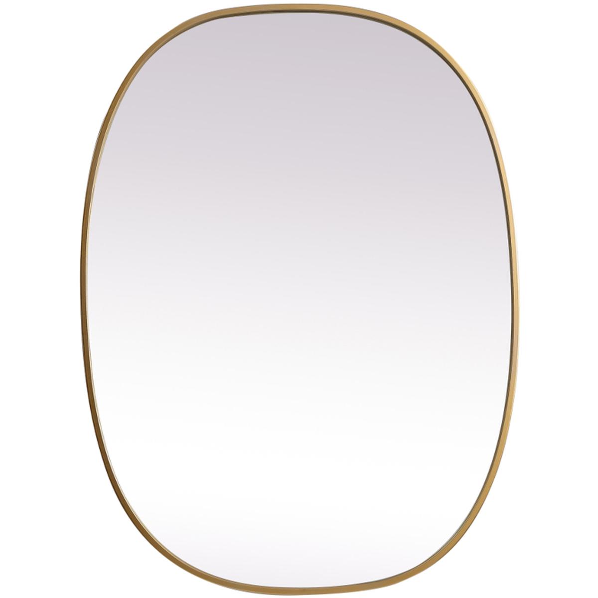 Elegant Lighting MR2B2736BRS Brynn 36 X 27 inch Brass Mirror in 27 x 36