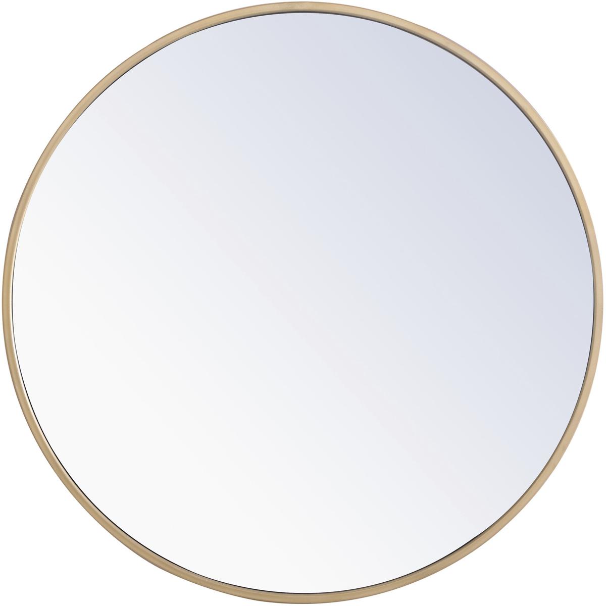 Elegant Lighting MR4032BR 24 in. Eternity Metal Frame Round Mirror, Brass