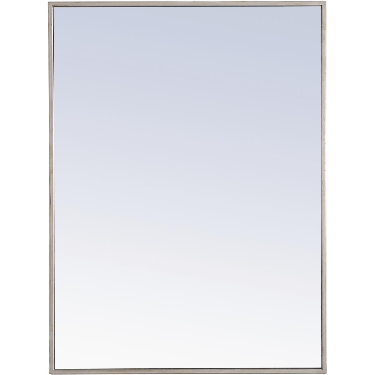 Elegant Lighting MR4073S 24 in. Eternity Metal Frame Rectangle Mirror, Silver