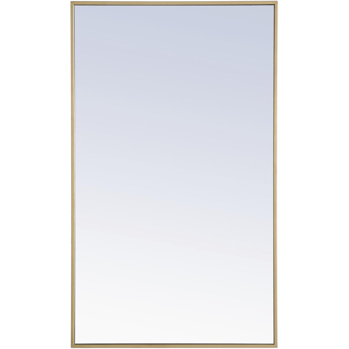 Elegant Lighting MR4075BR Monet 40 X 24 inch Brass Wall Mirror