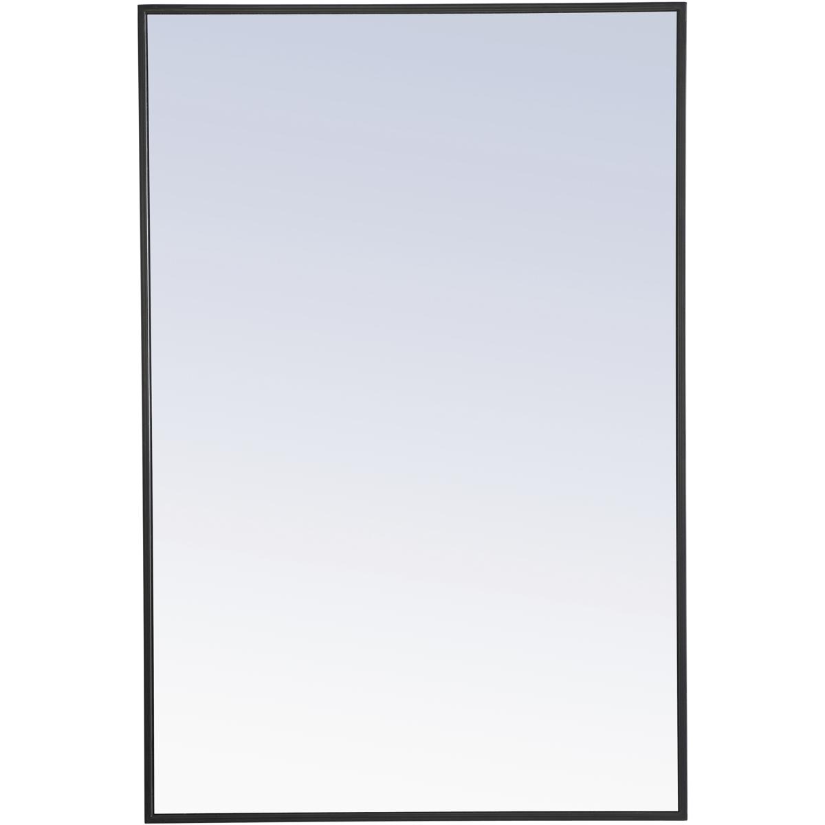 MR4077BK 42 x 28 in. Eternity Metal Frame Rectangle Mirror - Black