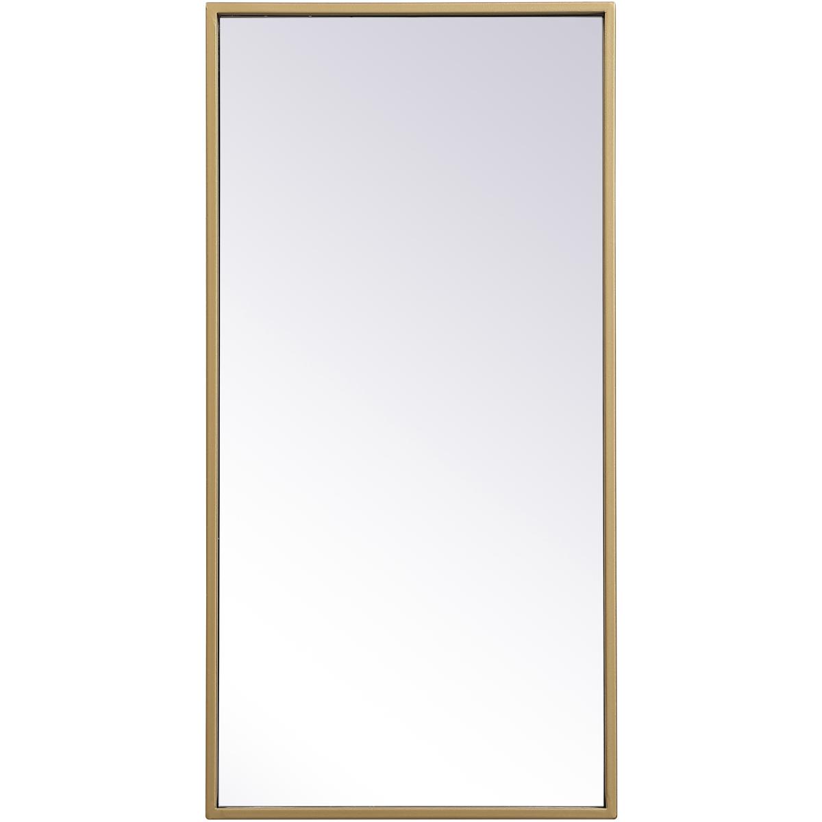 Elegant Lighting MR41428BR Monet 28 X 28 inch Brass Wall Mirror