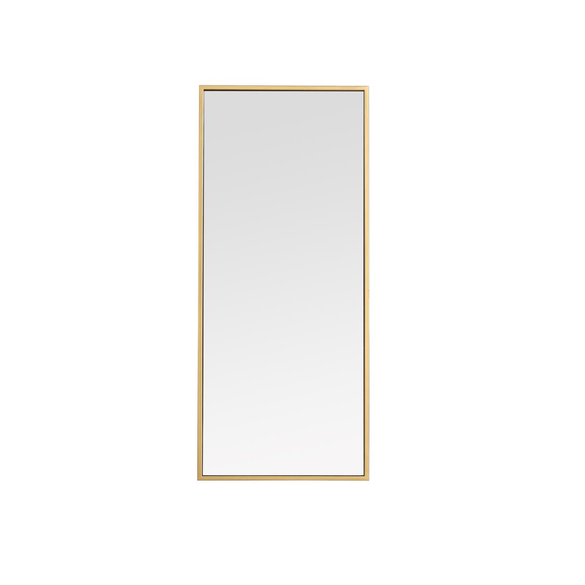 Elegant Lighting MR41436BR Monet 36 X 14 inch Brass Wall Mirror