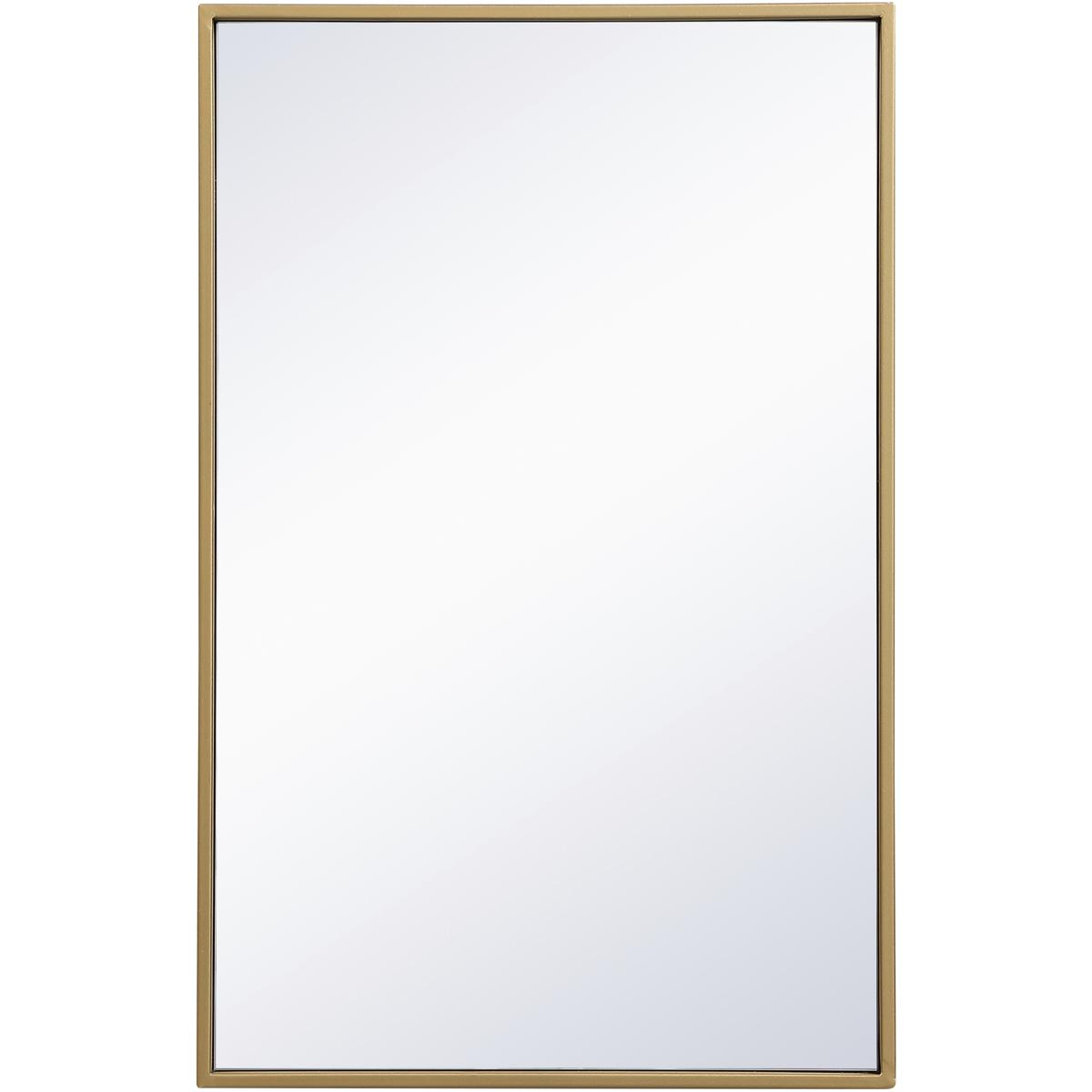 Elegant Lighting MR41828BR Monet 28 X 18 inch Brass Wall Mirror