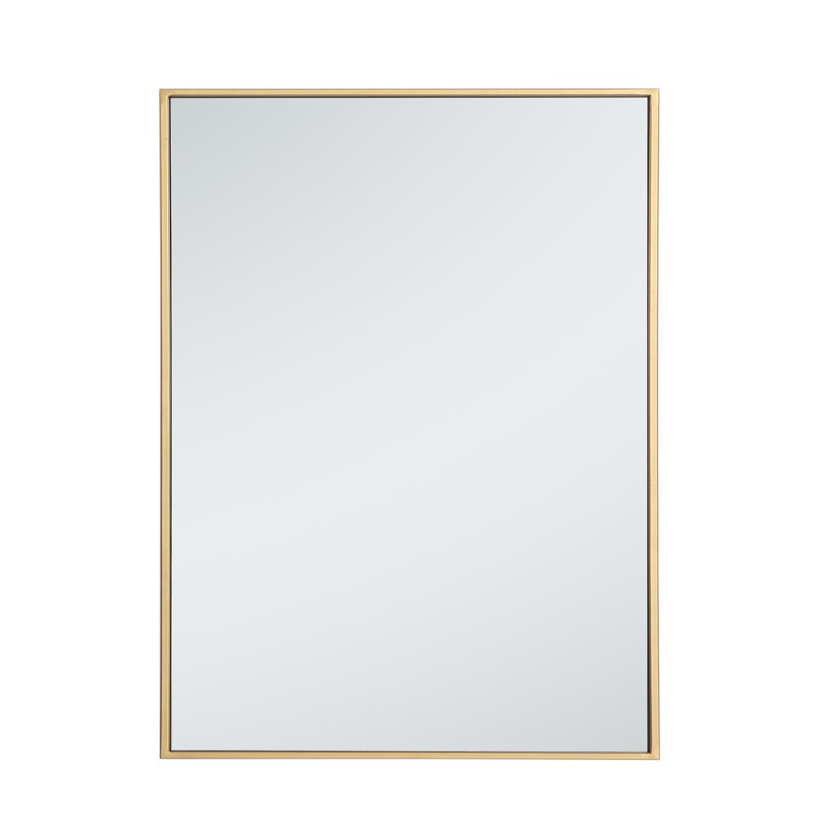 Elegant Lighting MR42036BR Monet 36 X 20 inch Brass Wall Mirror