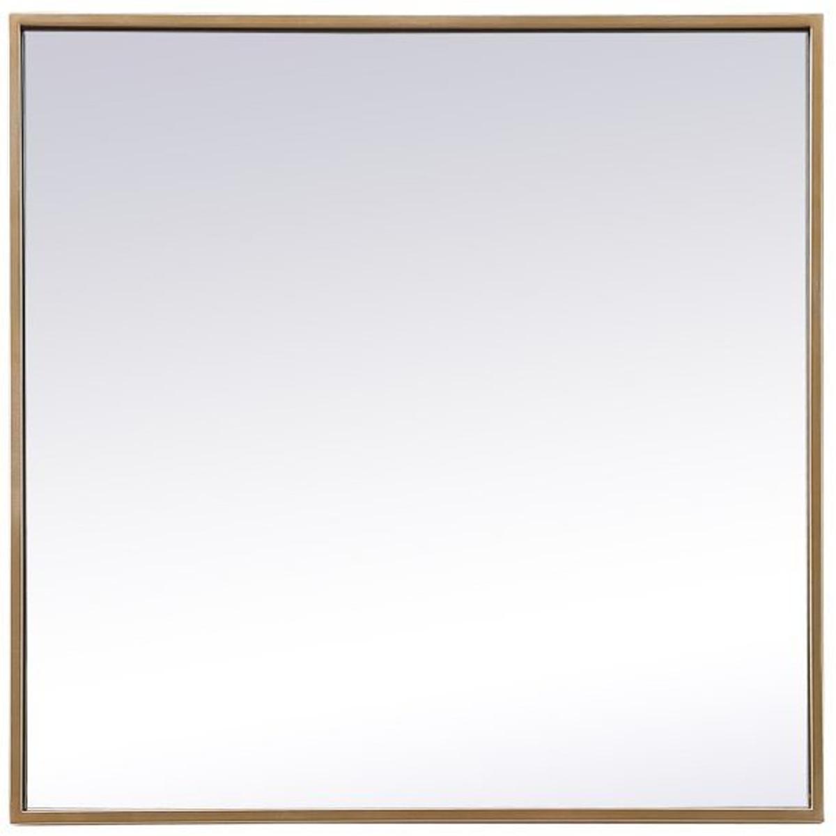 Elegant Lighting MR42424BR Eternity 24 X 24 inch Brass Vanity Mirror