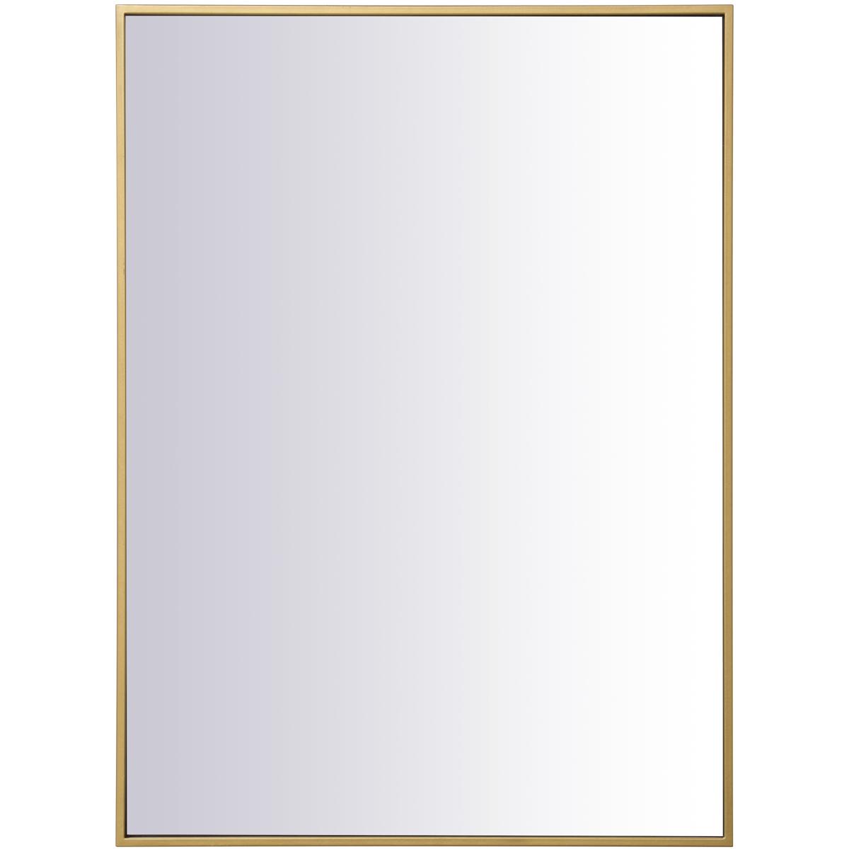 Elegant Lighting MR42736BR Monet 36 X 27 inch Brass Wall Mirror