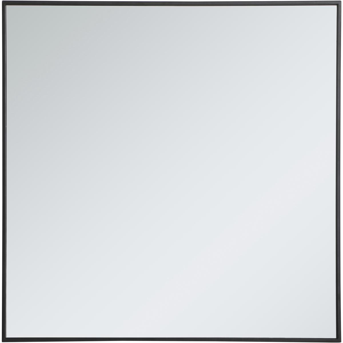 Elegant Lighting MR43636BK Monet 36 X 36 inch Black Wall Mirror