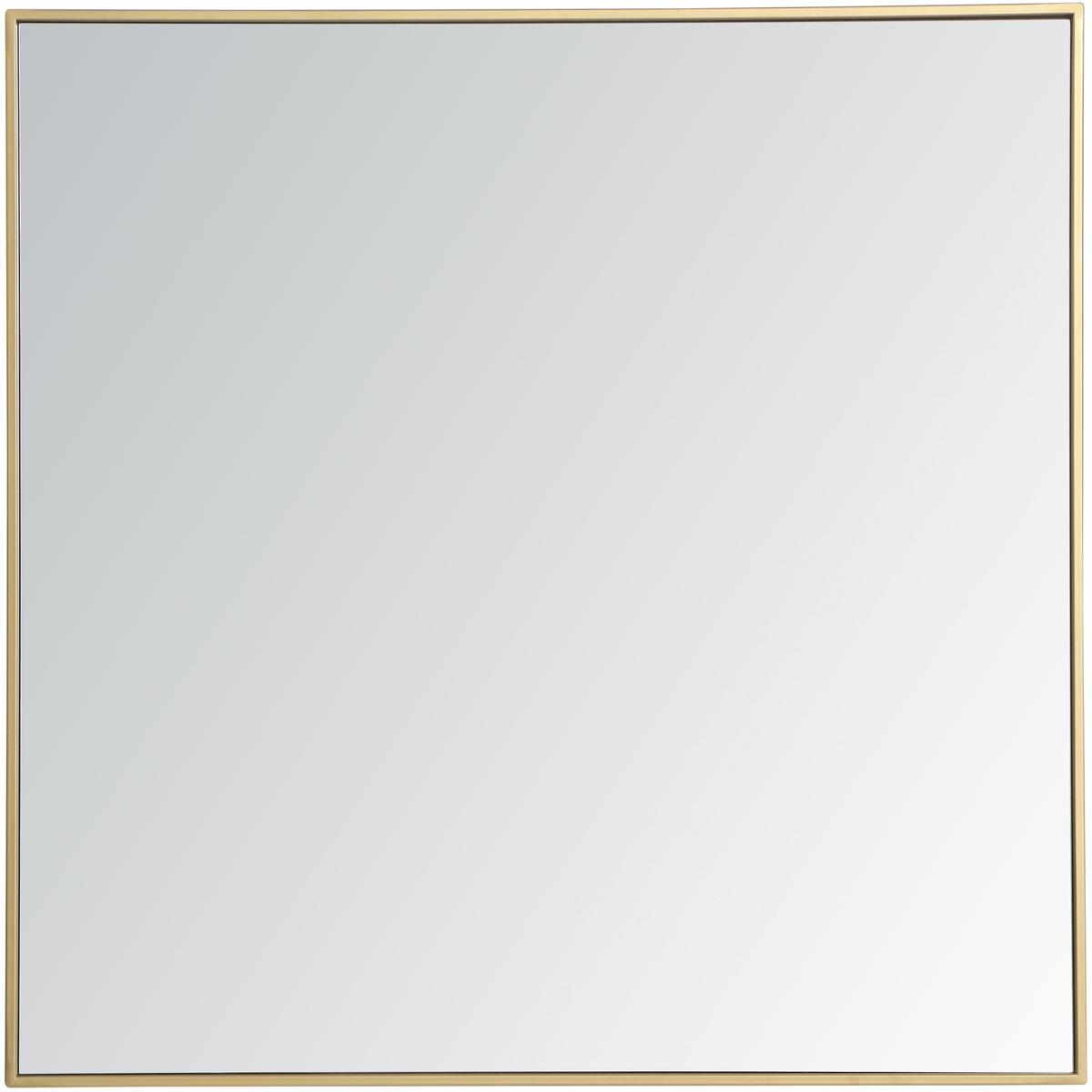 Elegant Lighting MR43636BR Monet 36 X 36 inch Brass Wall Mirror