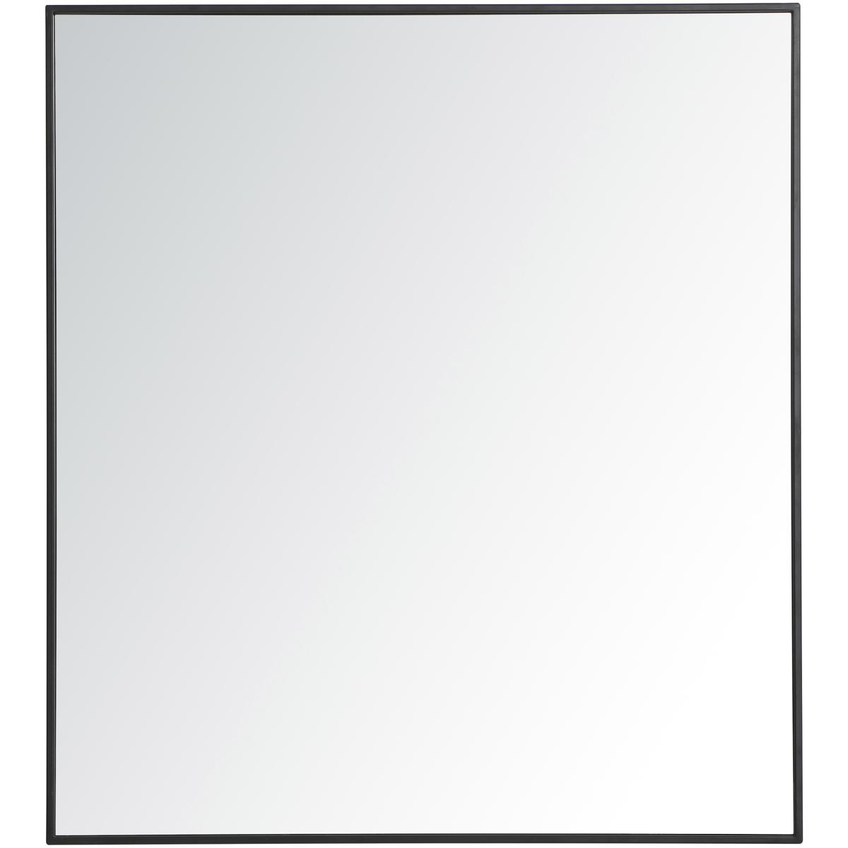 MR43640BK 36 in. Metal Frame Rectangle Mirror in Black - 35.25 x 71.25 x 0.16 in.