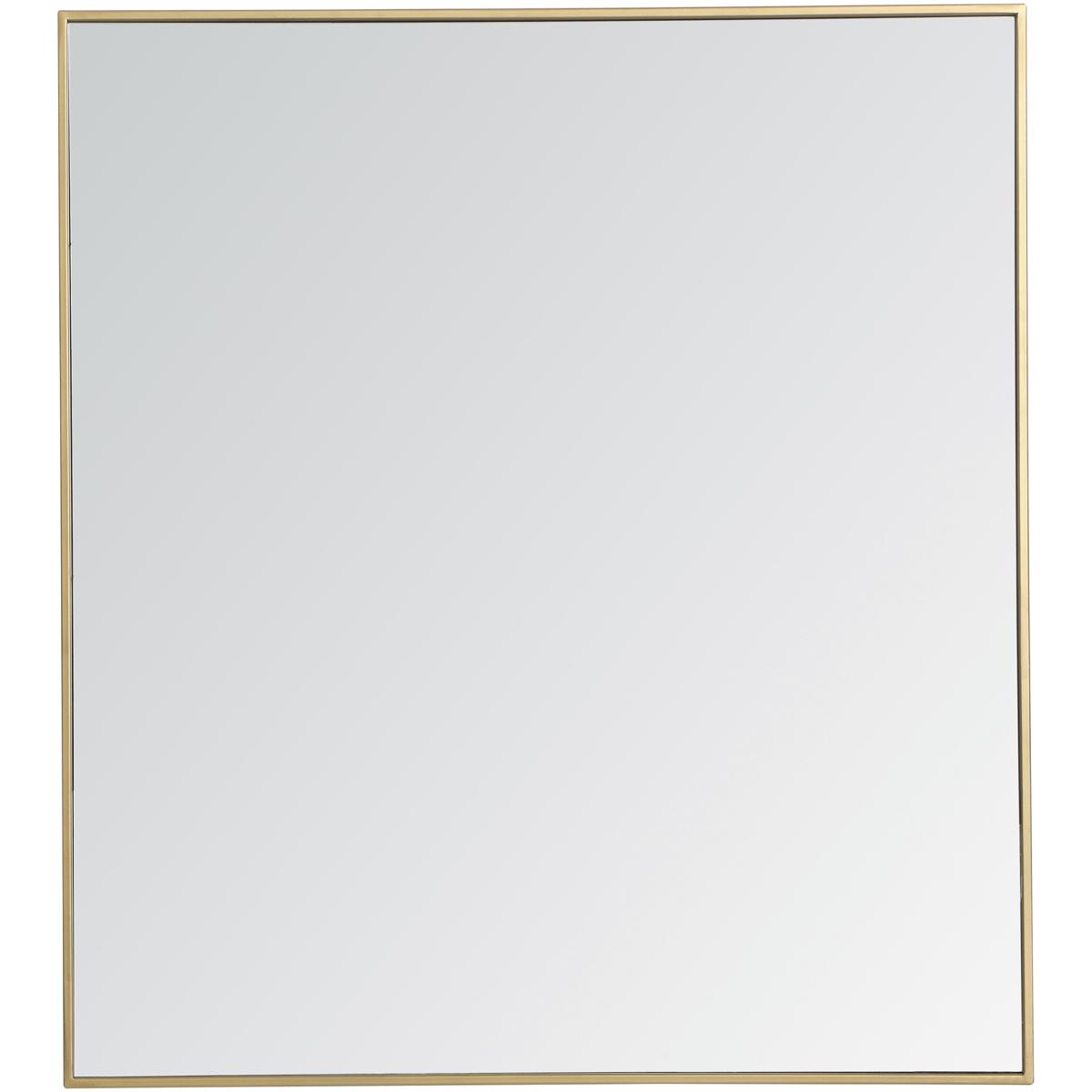 MR43640BR 36 in. Metal Frame Rectangle Mirror in Brass - 35.25 x 71.25 x 0.16 in.