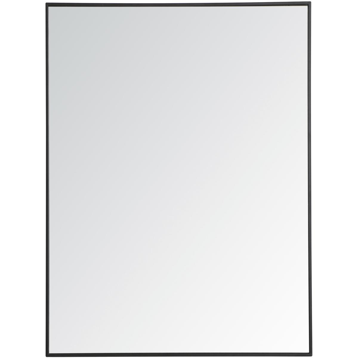 MR43648BK 36 in. Metal Frame Rectangle Mirror in Black - 35.25 x 71.25 x 0.16 in.