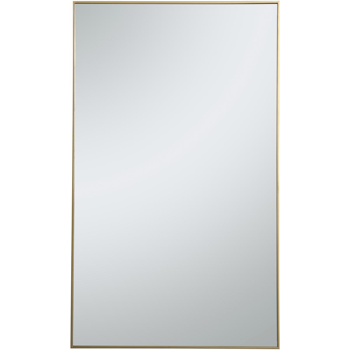 MR43660BR 36 in. Metal Frame Rectangle Mirror in Brass - 35.25 x 71.25 x 0.16 in.