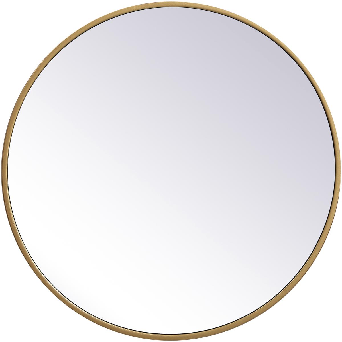 Elegant Lighting MR4821BR Eternity 21 X 21 inch Brass Wall Mirror