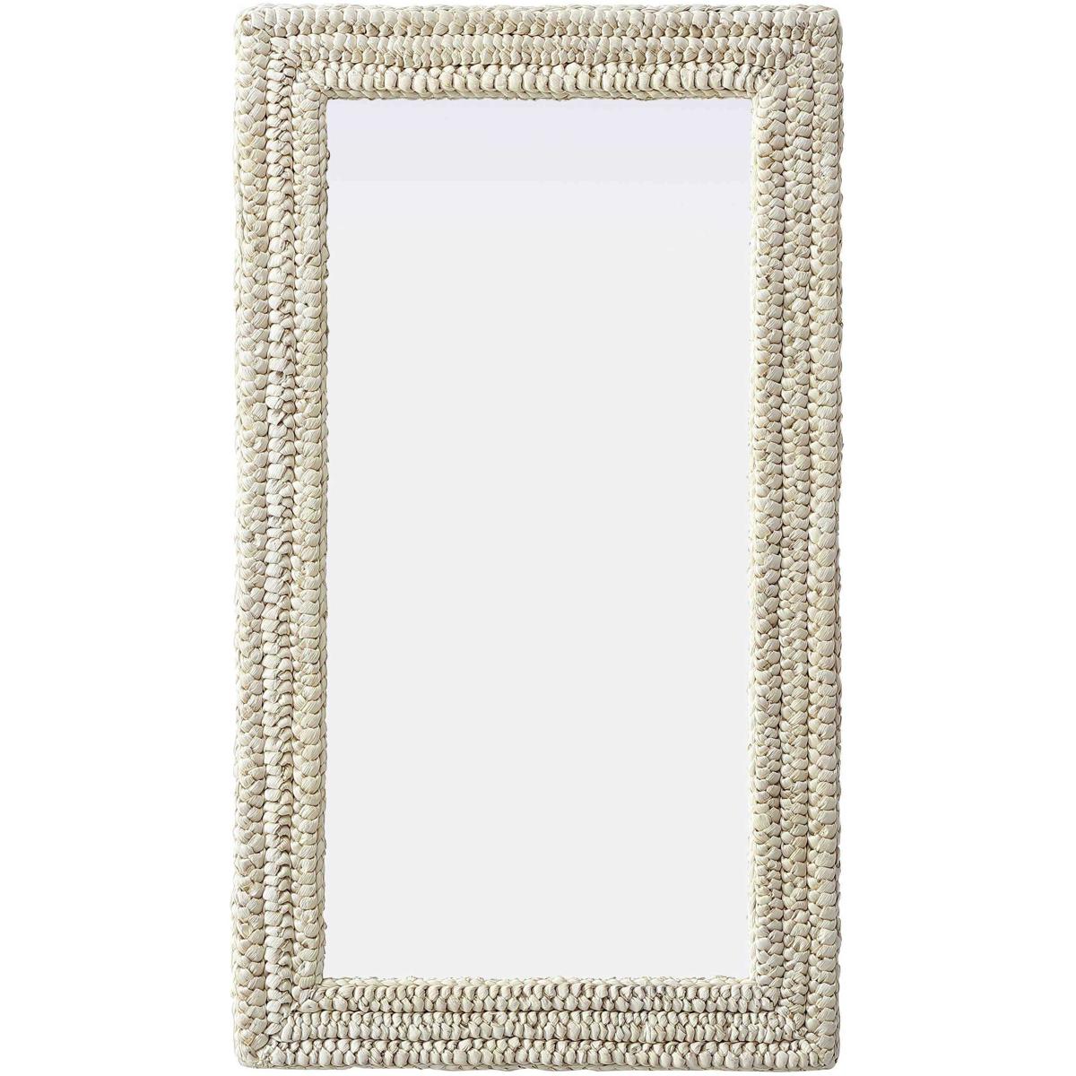 Elegant Lighting MR4A2442LN Marlowe 42 X 24 inch Linen White Mirror