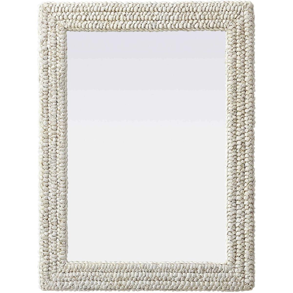 Elegant Lighting MR4A2736LN Marlowe 36 X 27 inch Linen White Mirror