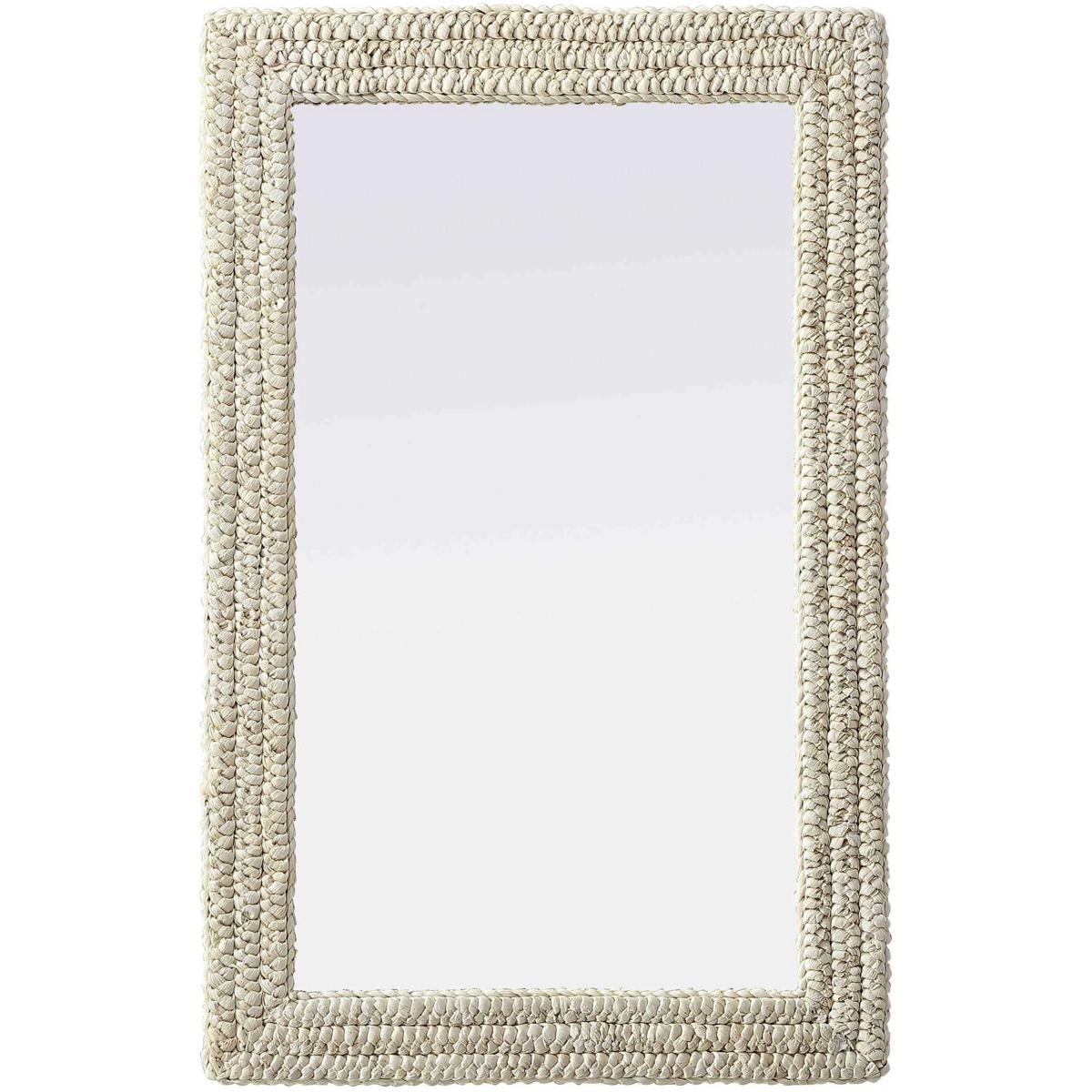 Elegant Lighting MR4A2742LN Marlowe 42 X 27 inch Linen White Mirror