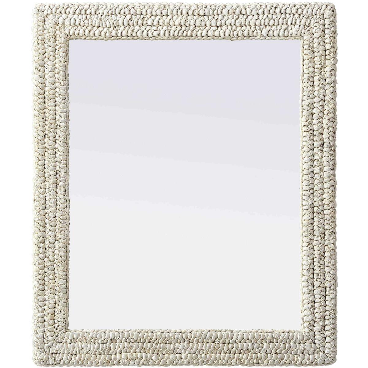 Elegant Lighting MR4A3036LN Marlowe 36 X 30 inch Linen White Mirror