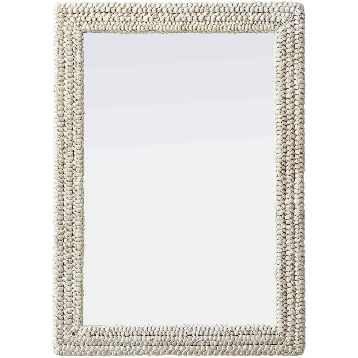 Elegant Lighting MR4A3042LN Marlowe 42 X 30 inch Linen White Mirror