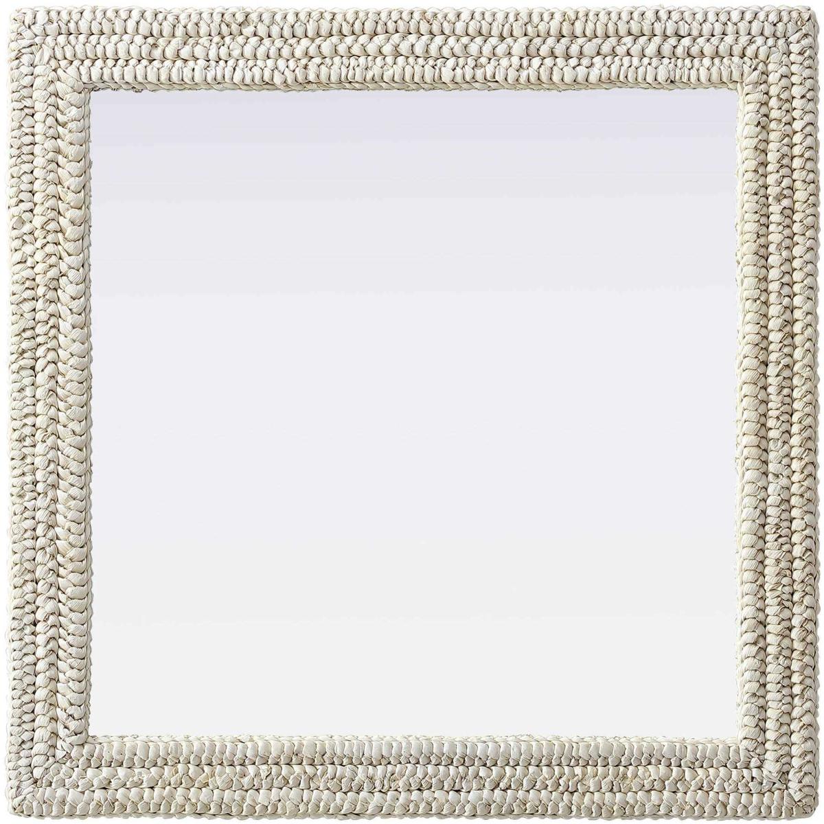 Elegant Lighting MR4A3636LN Marlowe 36 X 36 inch Linen White Mirror