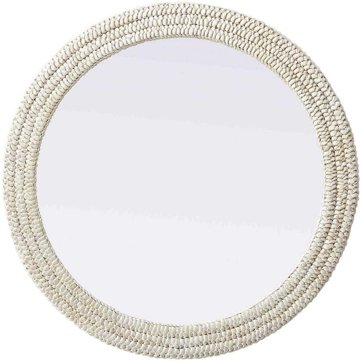 Elegant Lighting MR4B36LN Marlowe 36 X 36 inch Linen White Mirror