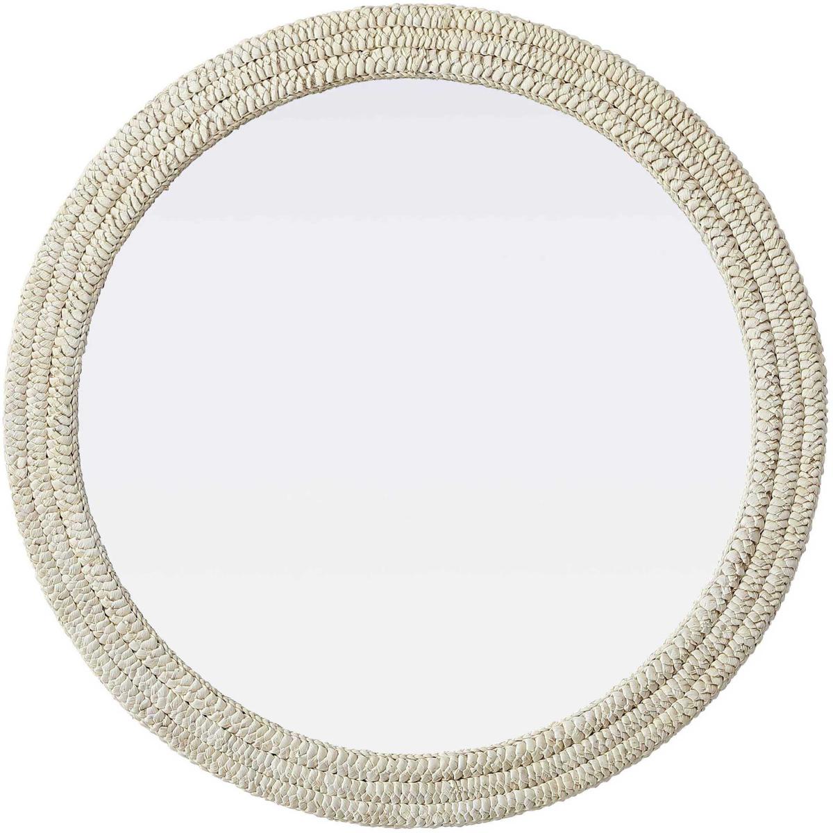 Elegant Lighting MR4B42LN Marlowe 42 X 42 inch Linen White Mirror