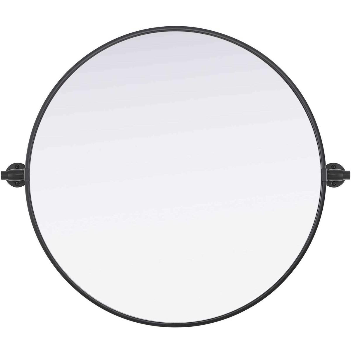Elegant Lighting MR6G24BLK Amoura 24 X 24 inch Black Mirror