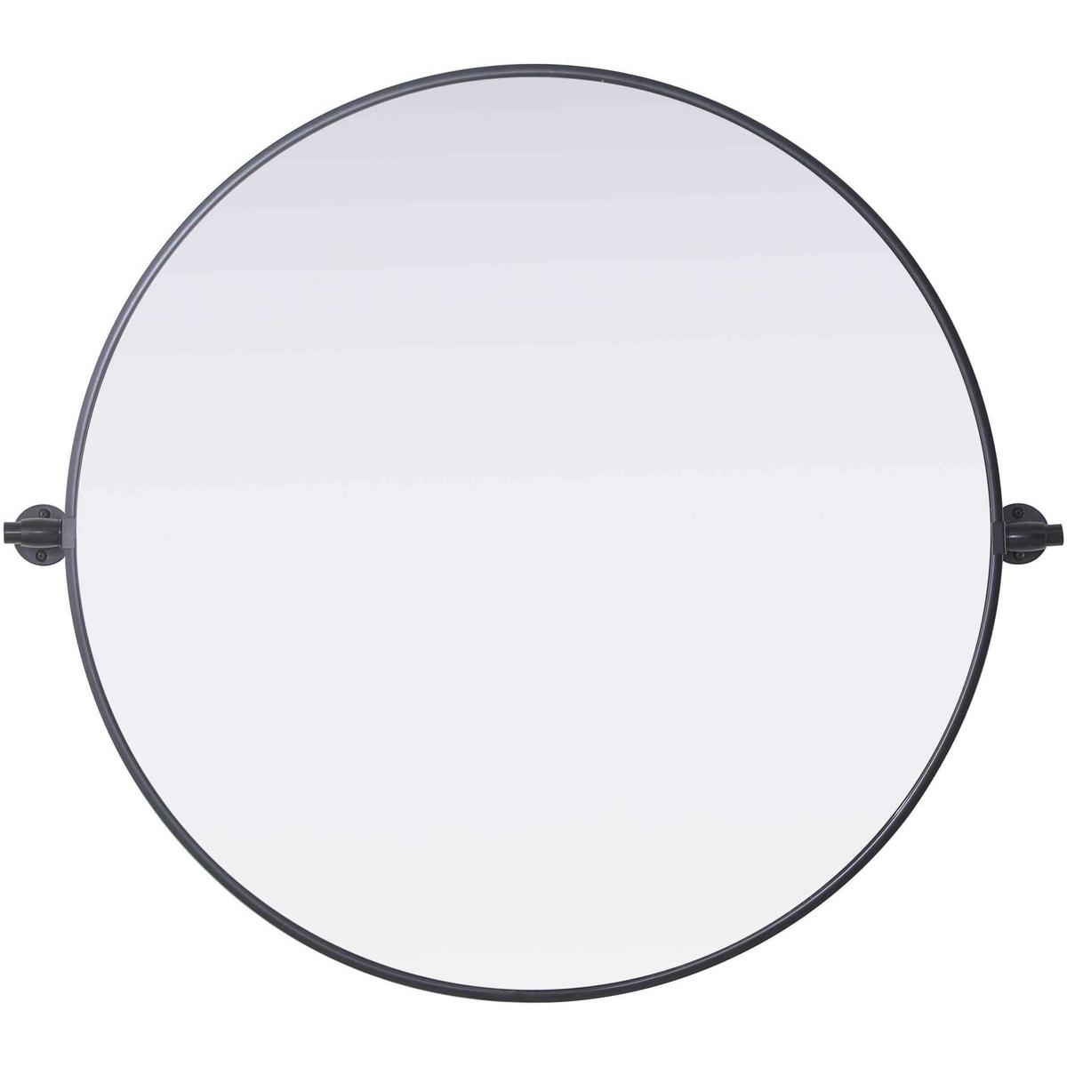 Elegant Lighting MR6G30BLK 30 x 30 in. Amoura Pivot Round Mirror, Black