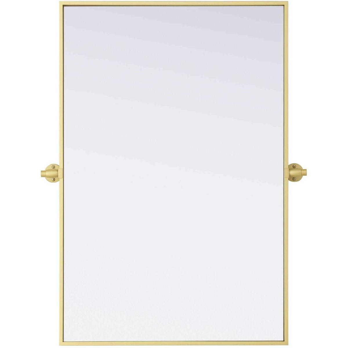 Elegant Lighting MR6H2436BRA Amoura 36 X 24 inch Brass Mirror