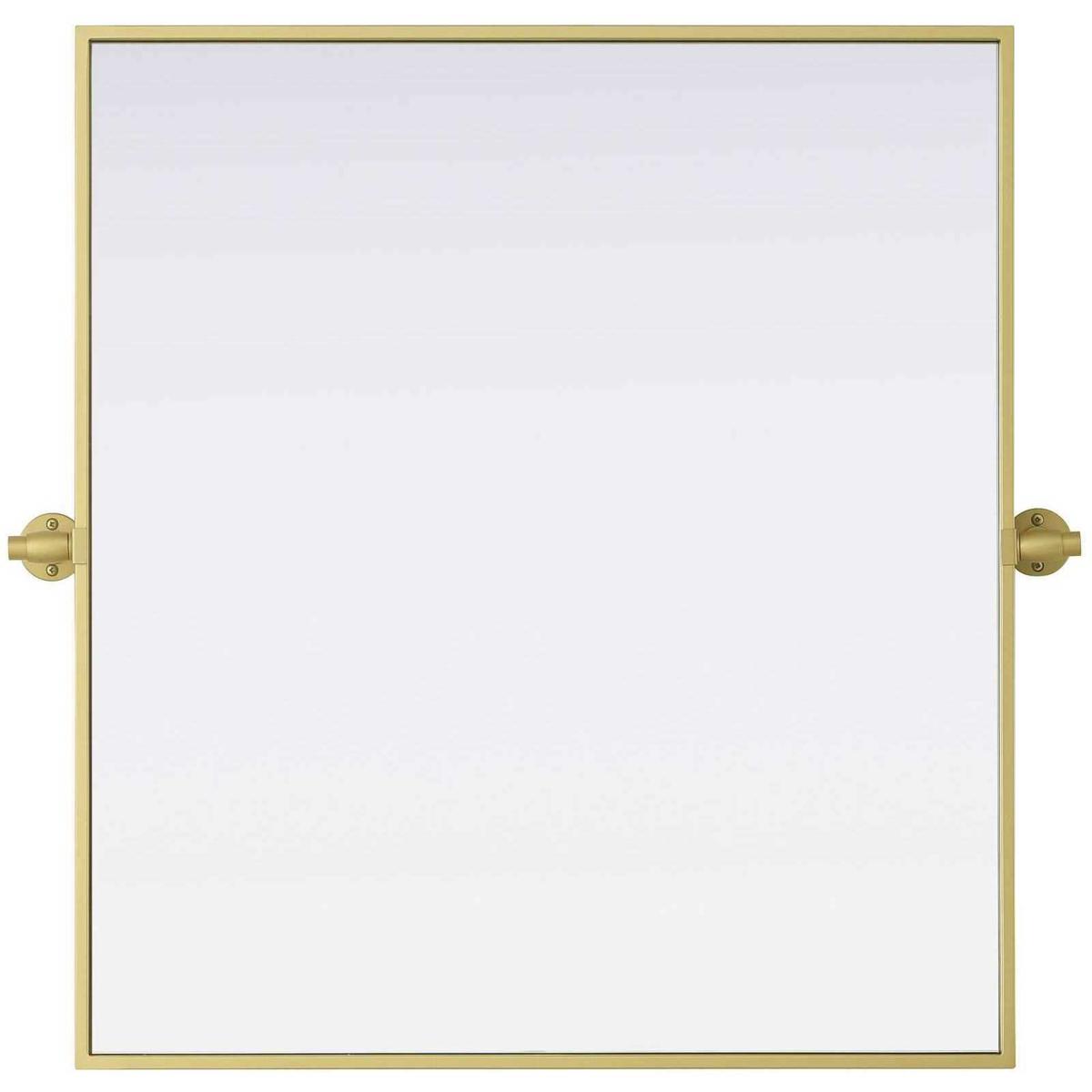 Elegant Lighting MR6H2730BRA Amoura 30 X 27 inch Brass Mirror