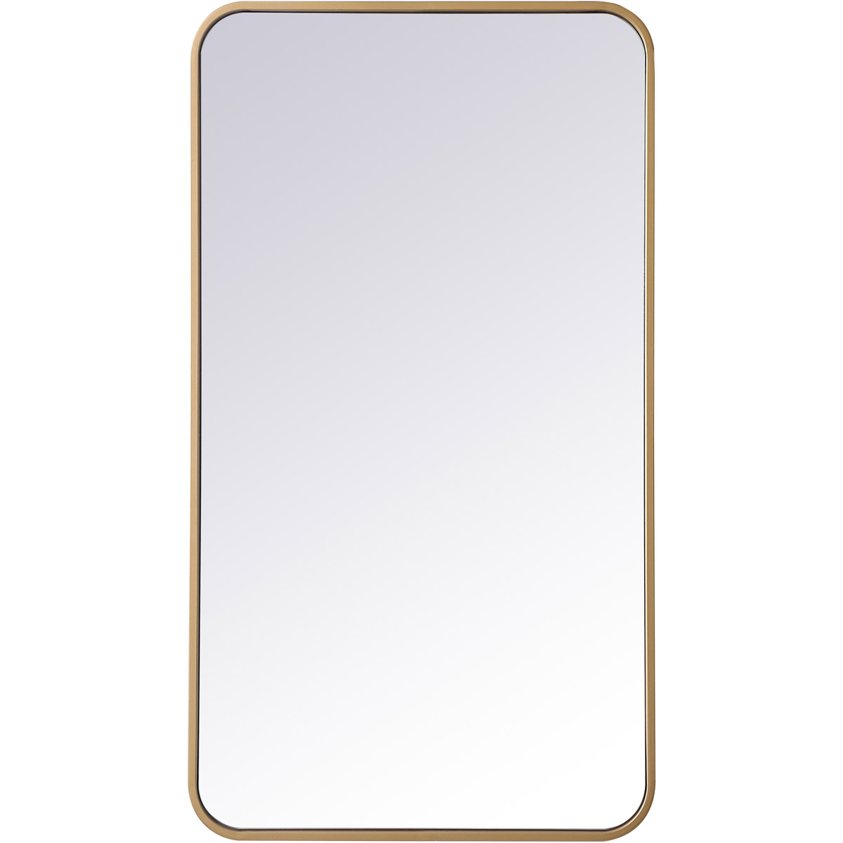 Elegant Lighting MR802036BR Evermore 36 X 20 inch Brass Mirror