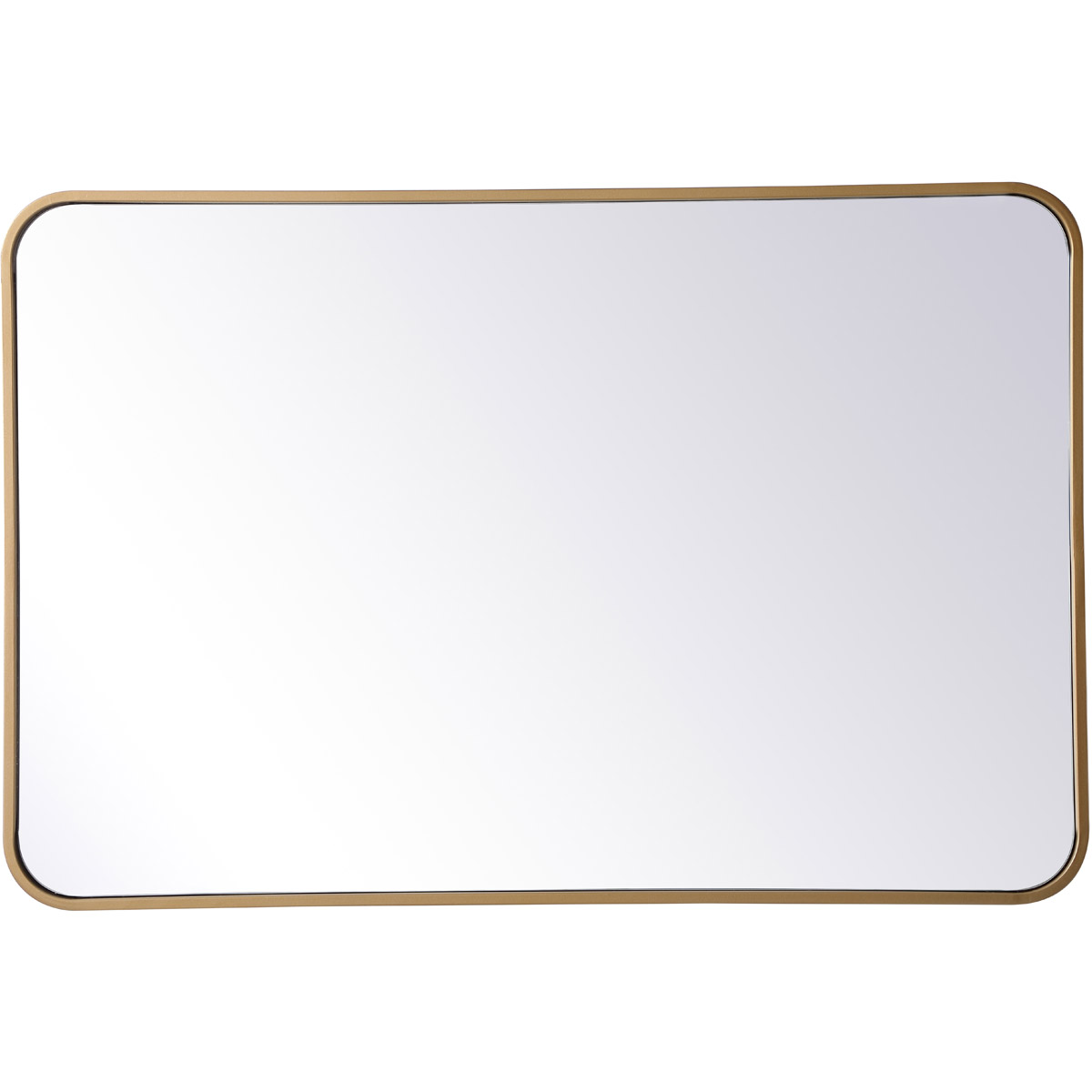 Elegant Lighting MR802436BR Evermore 36 X 24 inch Brass Mirror