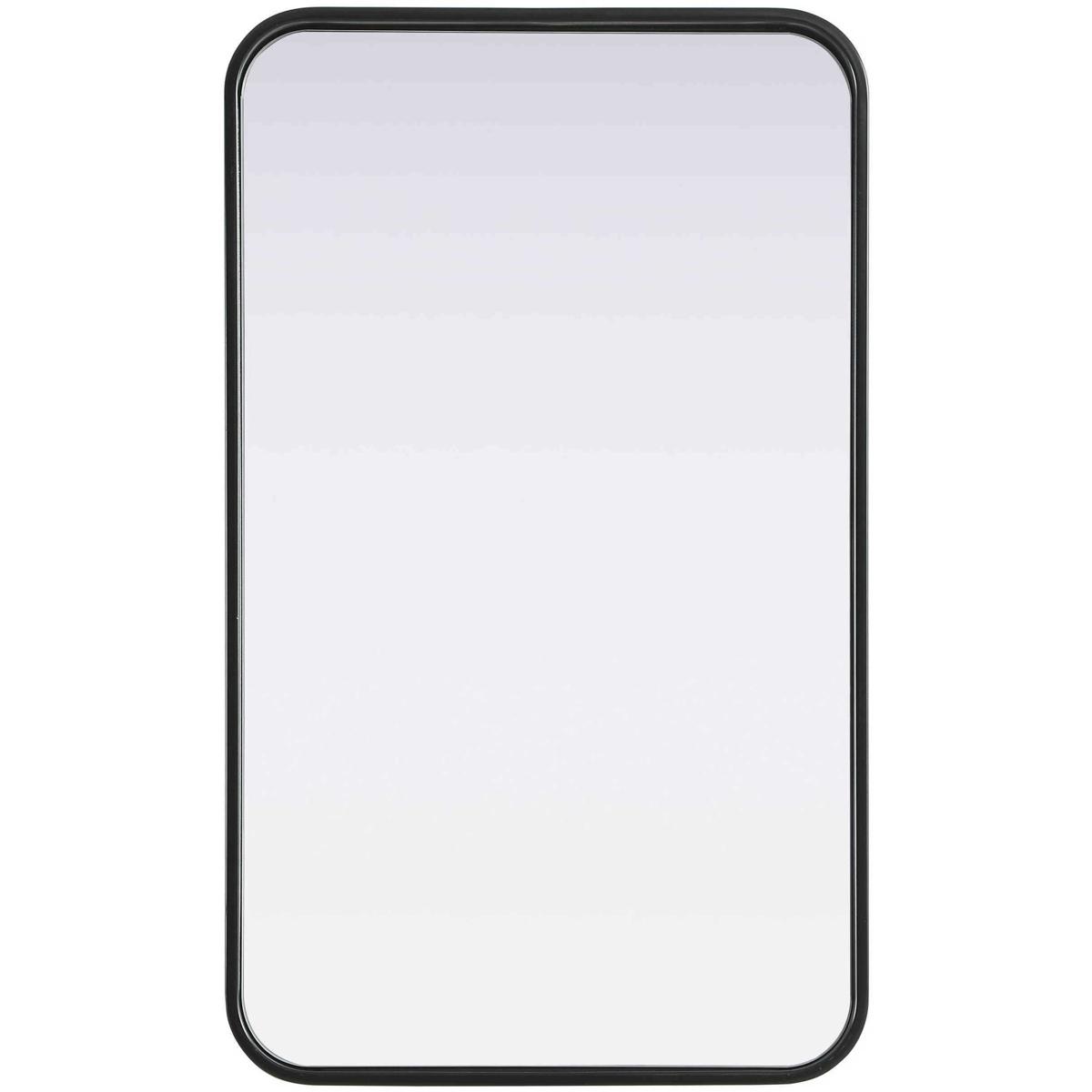 MR8A1830BLK 18 x 30 in. Contour Metal Rectangle Mirror, Black