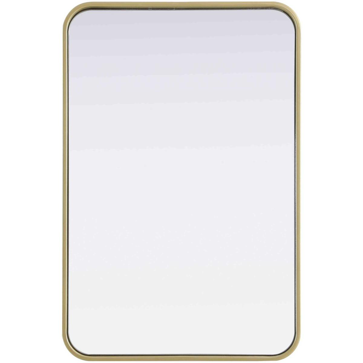 MR8A2030BRA 20 x 30 in. Contour Metal Rectangle Mirror, Brass